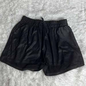 Shiny Black Shorts - Stretchy